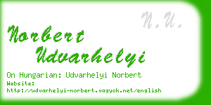 norbert udvarhelyi business card